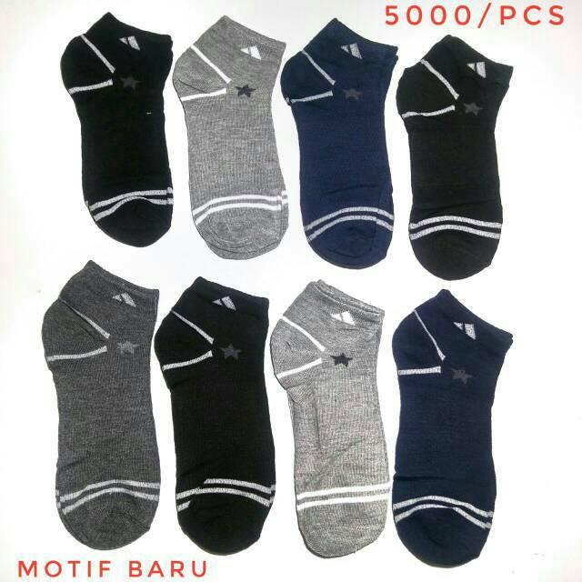 Kaos Kaki Cowok Semata Kaki Sneaker Socks Kaos Kaki Pria Polos Stretch Comfort