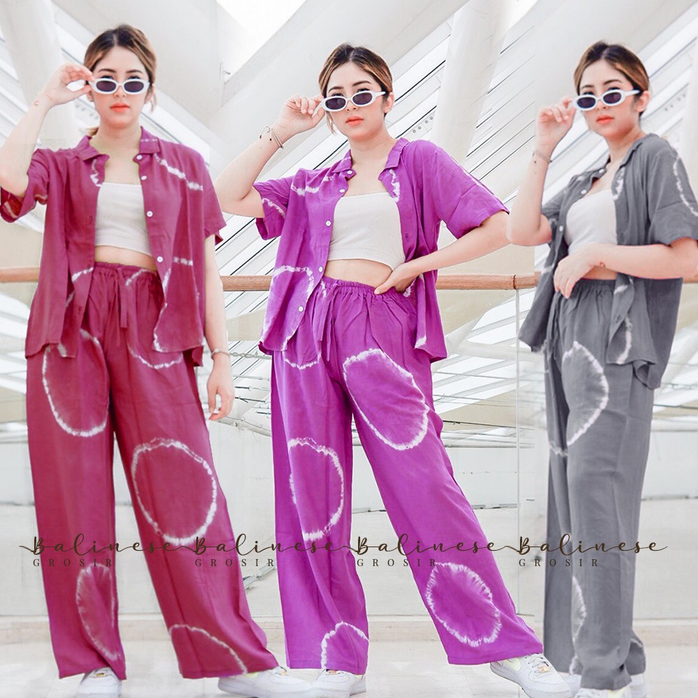 Baju Setelan Shibori / Set Wanita / Setelan Tie Dye / Fashion Wanita / Sibori