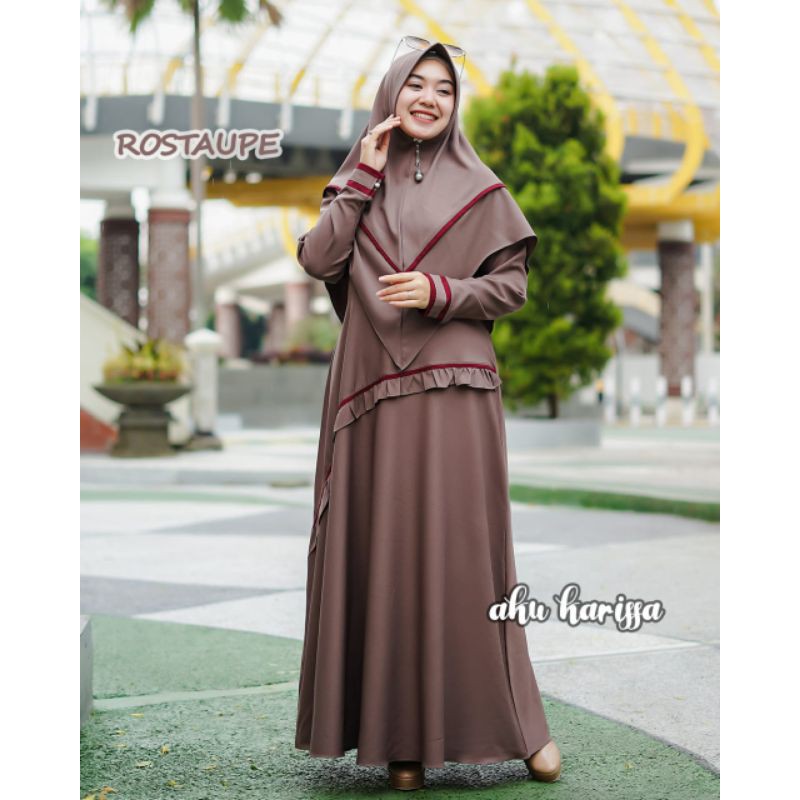 Gamis Syari ORI  Aku Nabila/ GAMIS AKU KARISSA / Gamis Set Khimar Syari / Ity crepe (Dewasa)