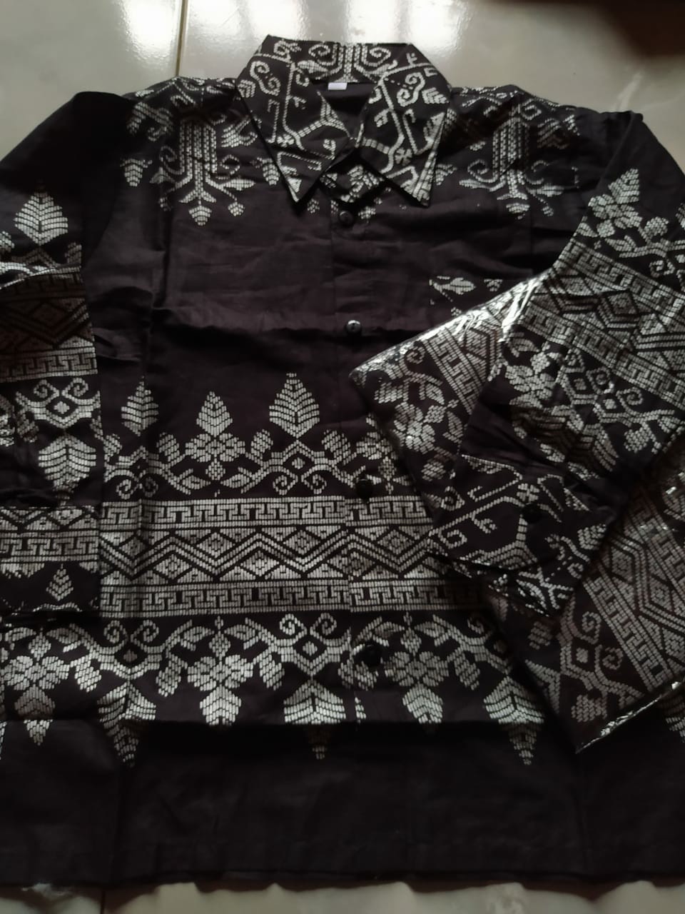 Batik Coupel / Baju Batik Set Familly Motif Anjani Silver