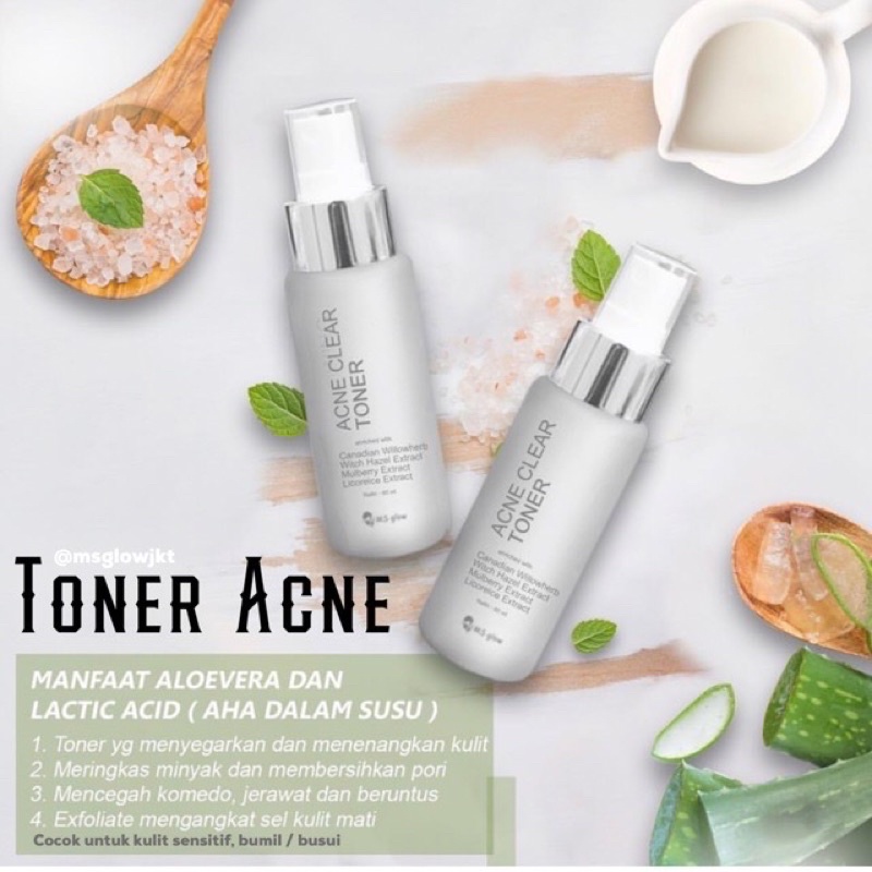 TONER MS GLOW, ACNE, WHITENING, LUMINOUS, ULTIMATE