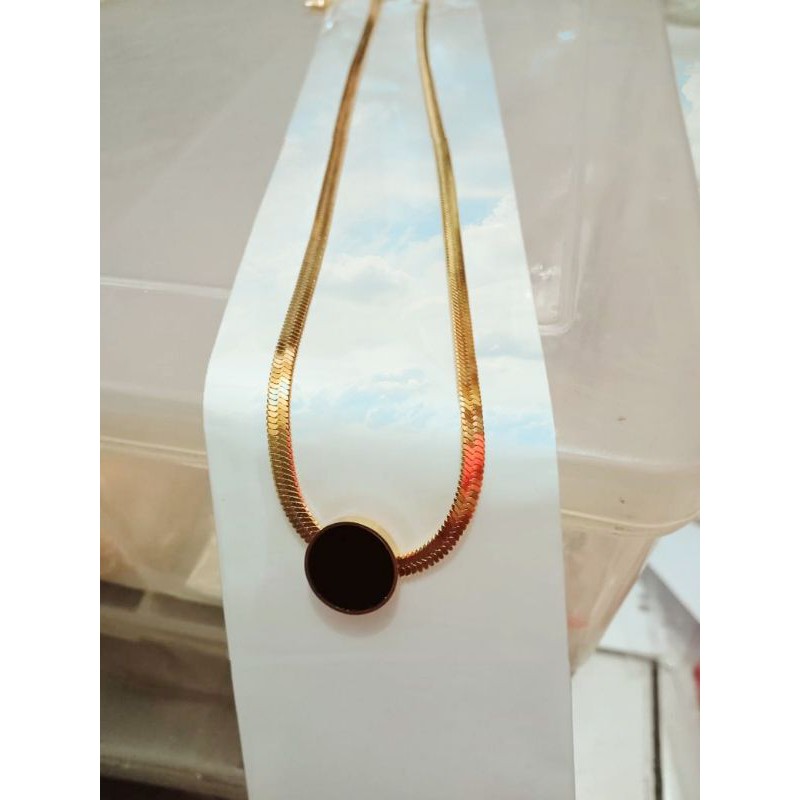 kalung titanium pria wanita 45cm rl78.