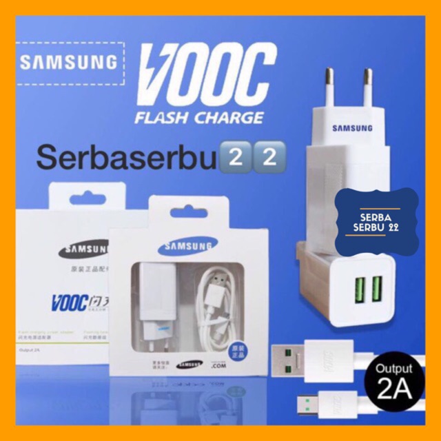 Charger samsung VOOC FAST CHARGING 2Ampere 2port USB