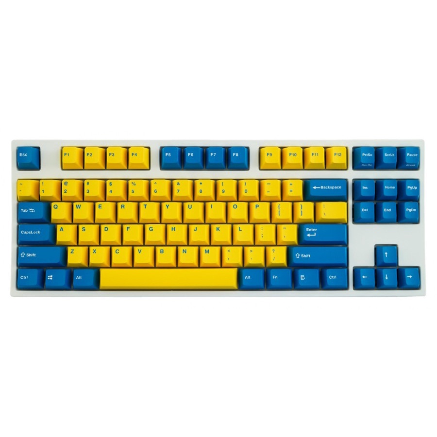 Leopold FC750R YellowBlue PD White Case TKL- PBT Mechanical keyboard