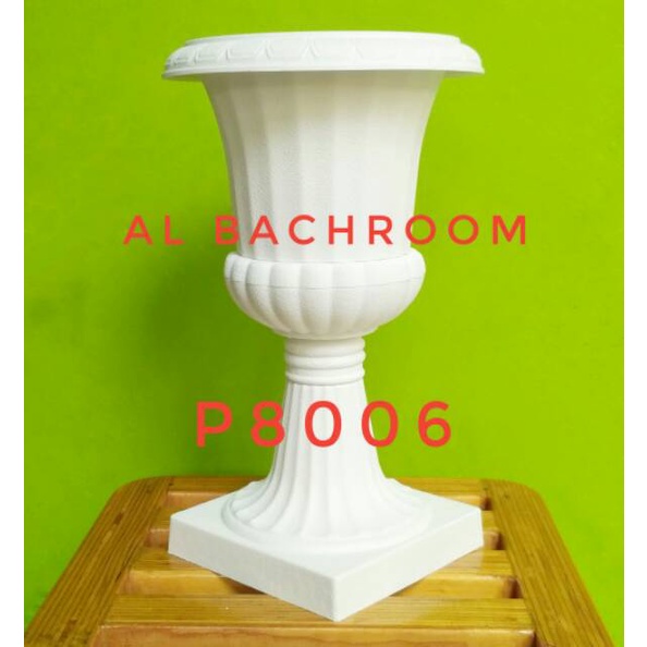 P024 POT PIALA BUNGA PLASTIK 30CM DEKORASI RUMAH