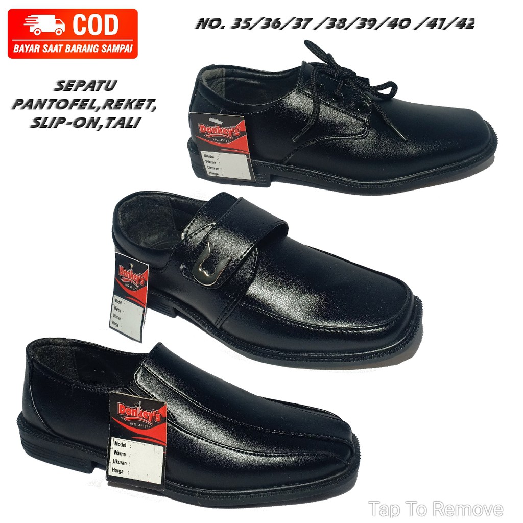Sepatu Pantofel anak laki laki Pantofel Hitam anak laki laki Sepatu Pantopel anak laki laki