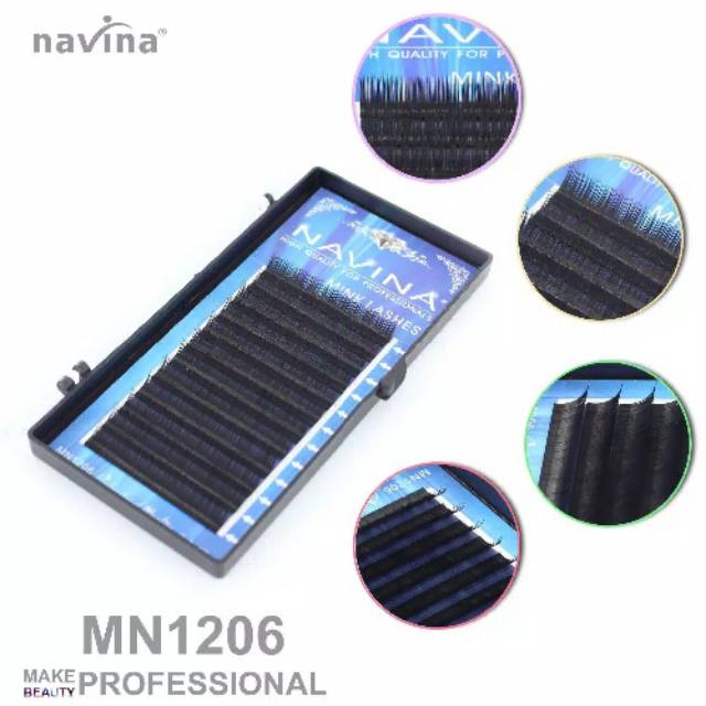Navina mink lashes high quality eyelash extension premium bulumata sambung navina