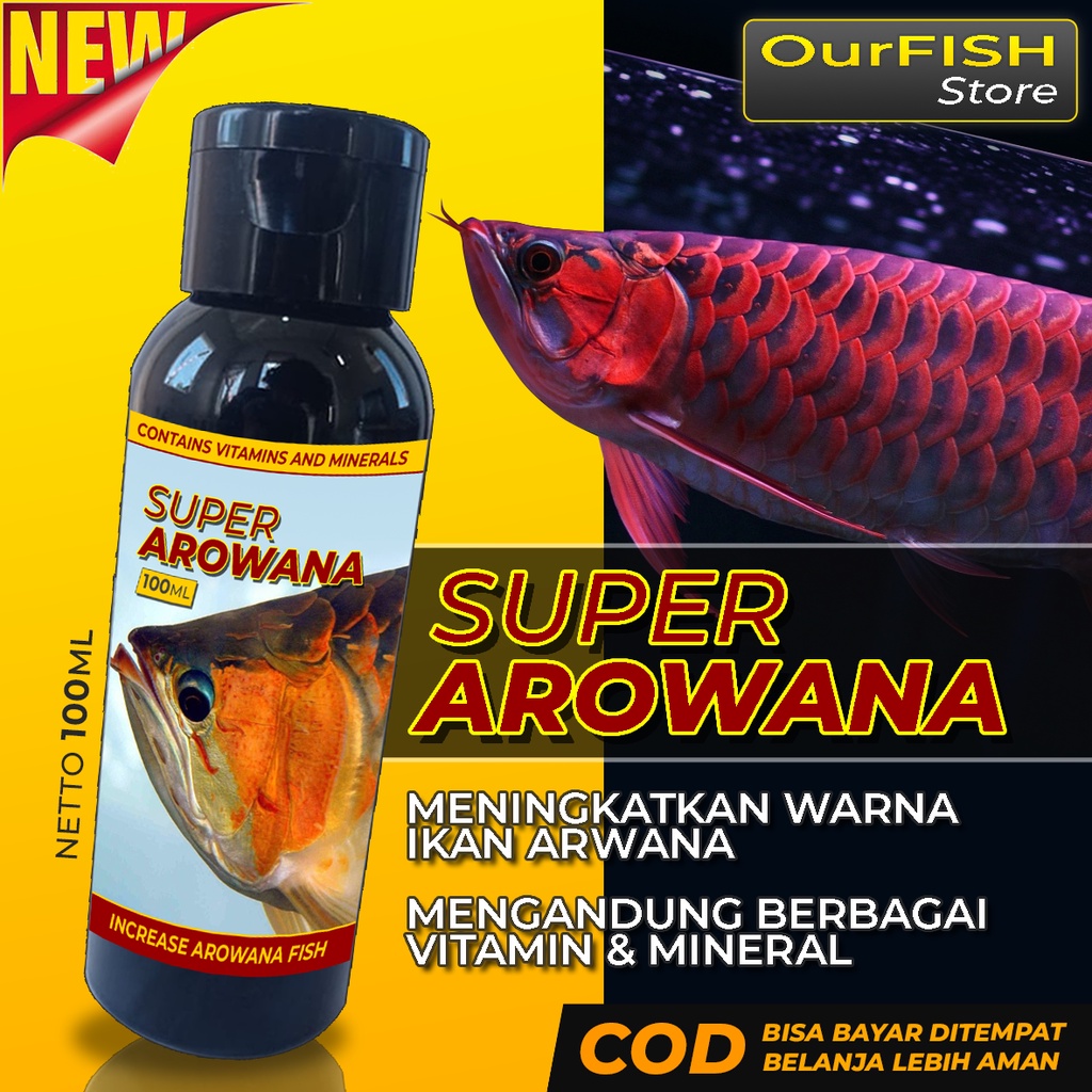 Vitamin Ikan Arwana SUPER AROWANA Arwana Super Red Golden Red Silver Red Jardini Platinum 100ML