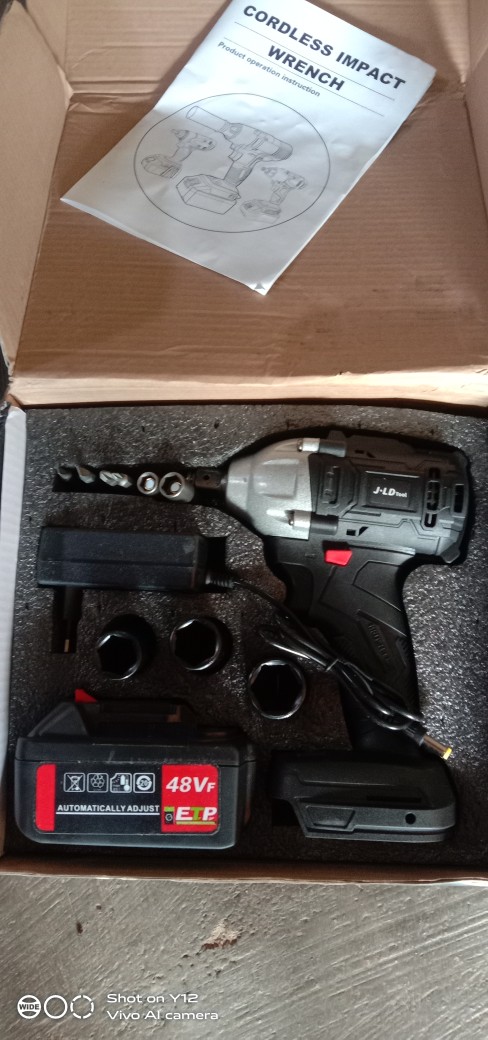 Cordless Impact Wrench 48v Brushless Jld 48s Bor Obeng Kunci 48 Volt Bor Batrai