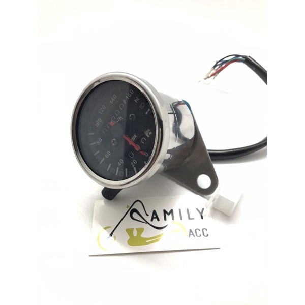 SPEEDOMETER KILOMETER CUSTOM CHROME VARIASI INDIKATOR LED MOTOR UNIVERSAL