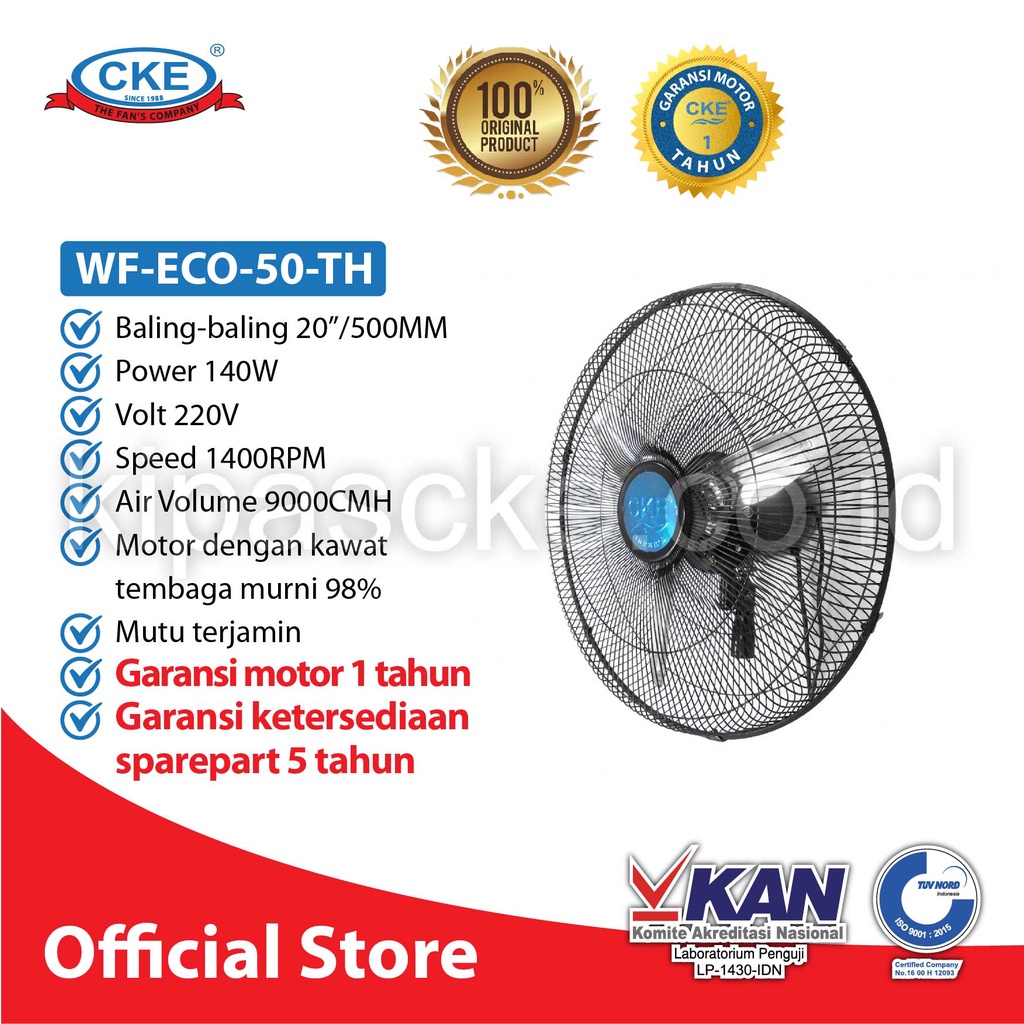 Jual Wall Fan Cke Wf Eco Th Inch Kipas Angin Dinding Tembok