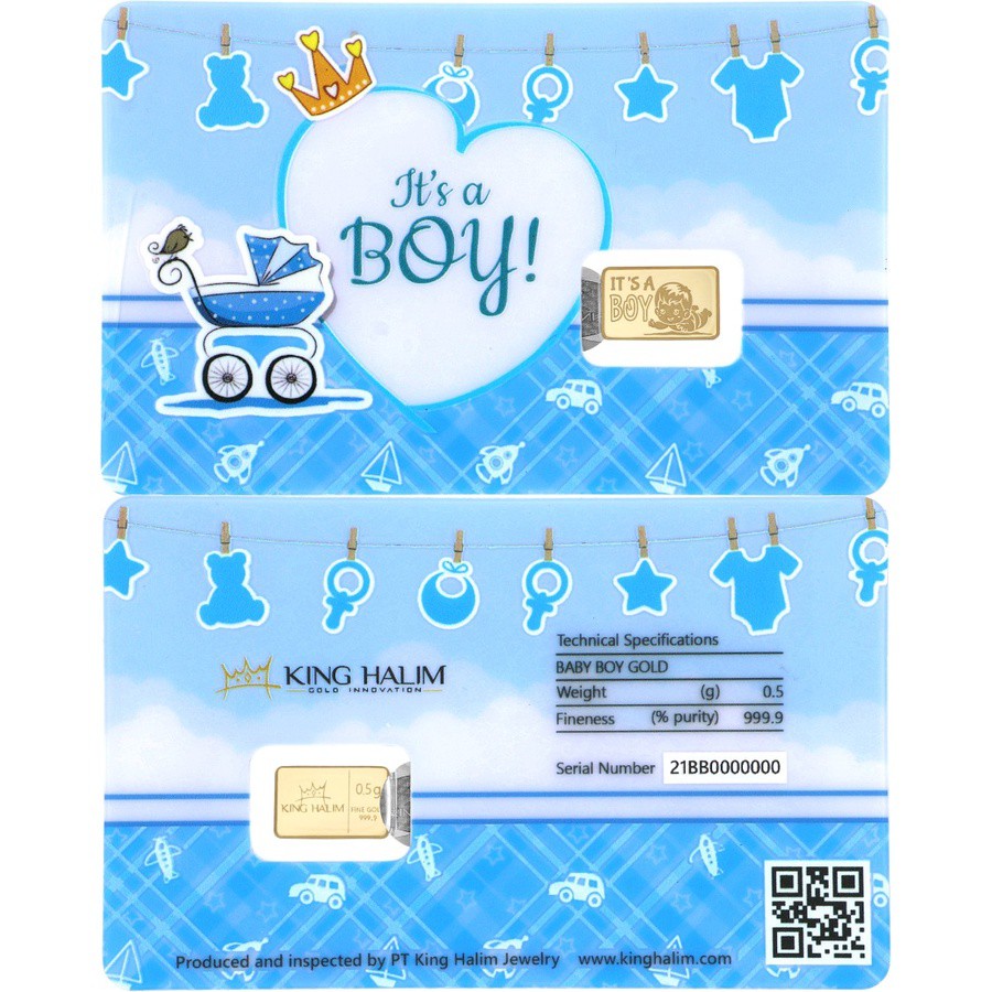 Logam Mulia King Halim / LM KH &quot;Baby Boy&quot; 24K 0.5 gram - SDW Gold -