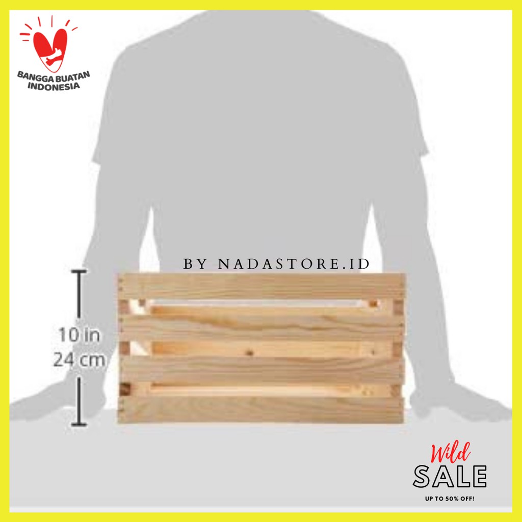 Kotak kayu pinus penyimpanan serbaguna wooden box,Wooden Crates , Wooden Basket, Storage Crates W010