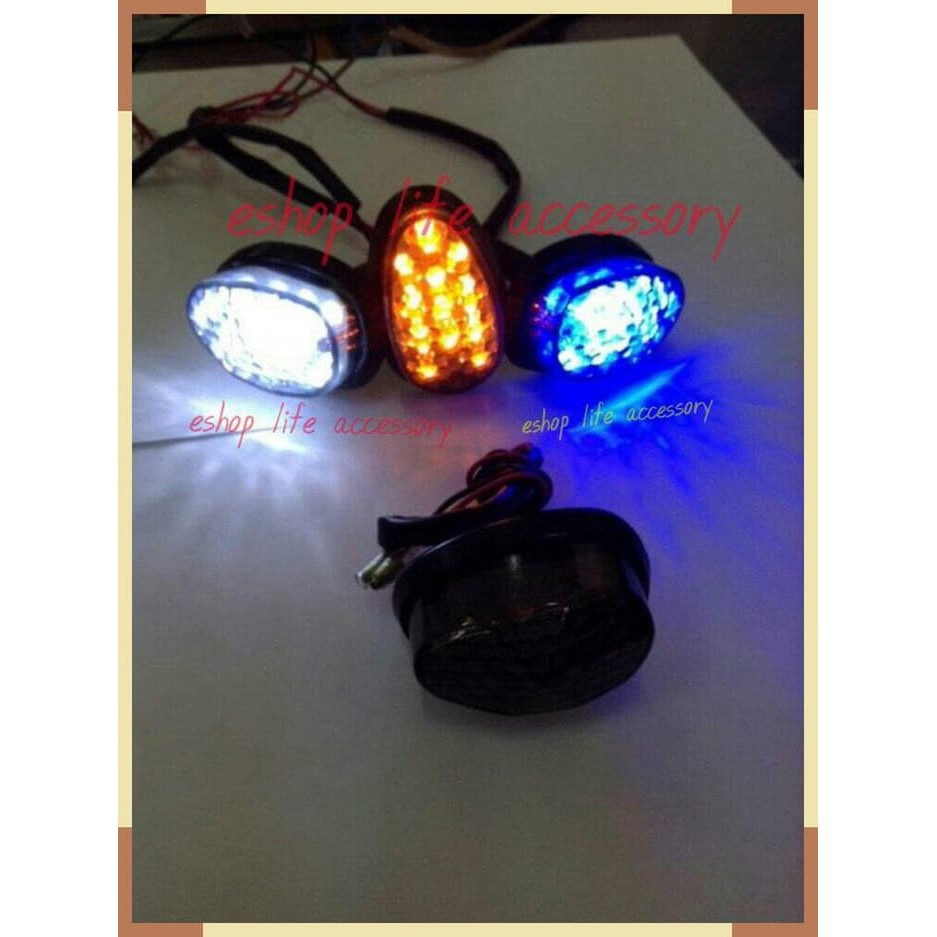 Lampu sen sein LED tempel bulat oval JPA aksesoris motor sport