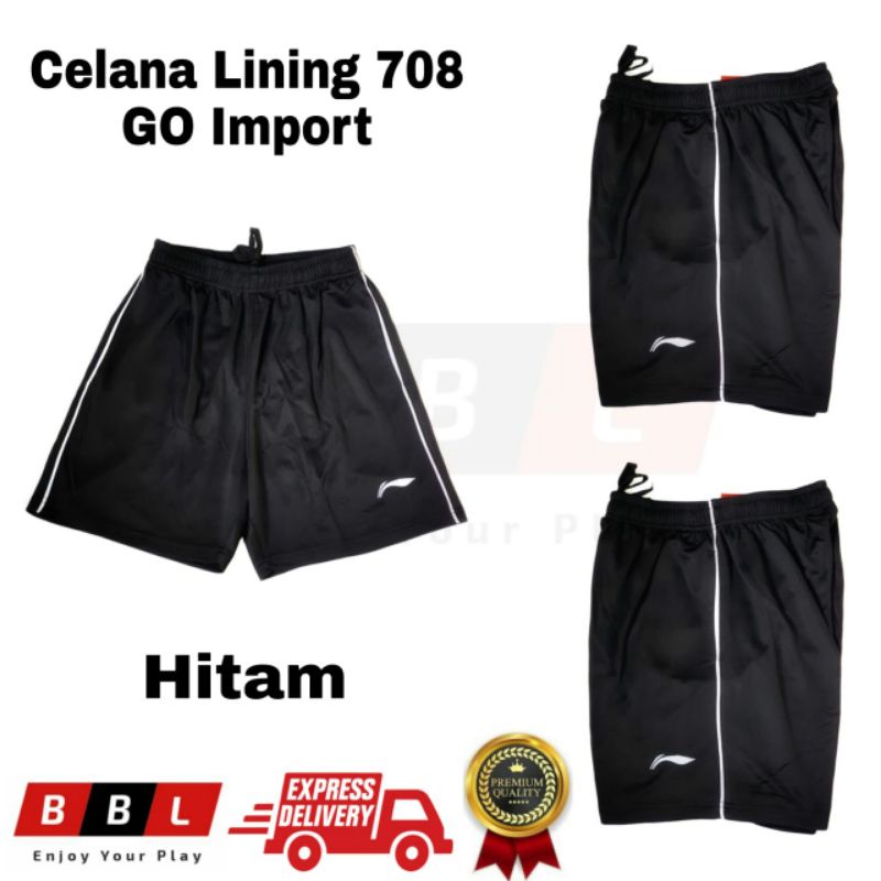 Celana Badminton Lining 708 Hitam Grad Ori Import Celana Bulutangkis Lining  murah Import Celana pen
