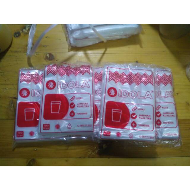 Kantong Plastik 1 Cup Merk Idola / Kresek 1 Cup Idola