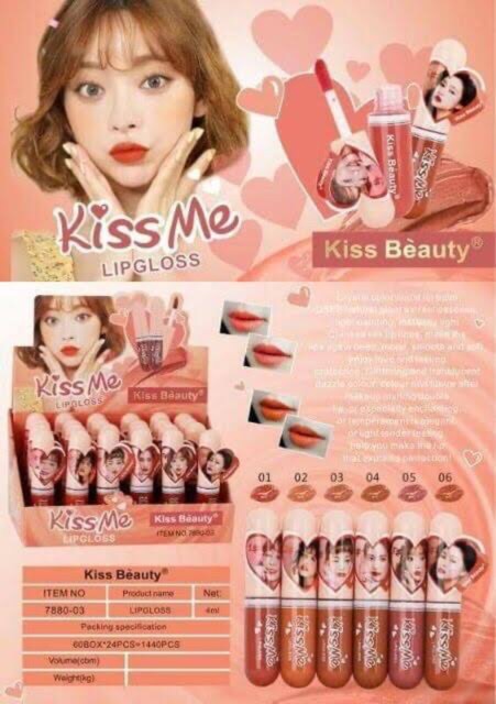 [Per Batang] Lipcream Kiss Beauty Kiss Me Nude Series Mini 7880-03 Kissbeauty