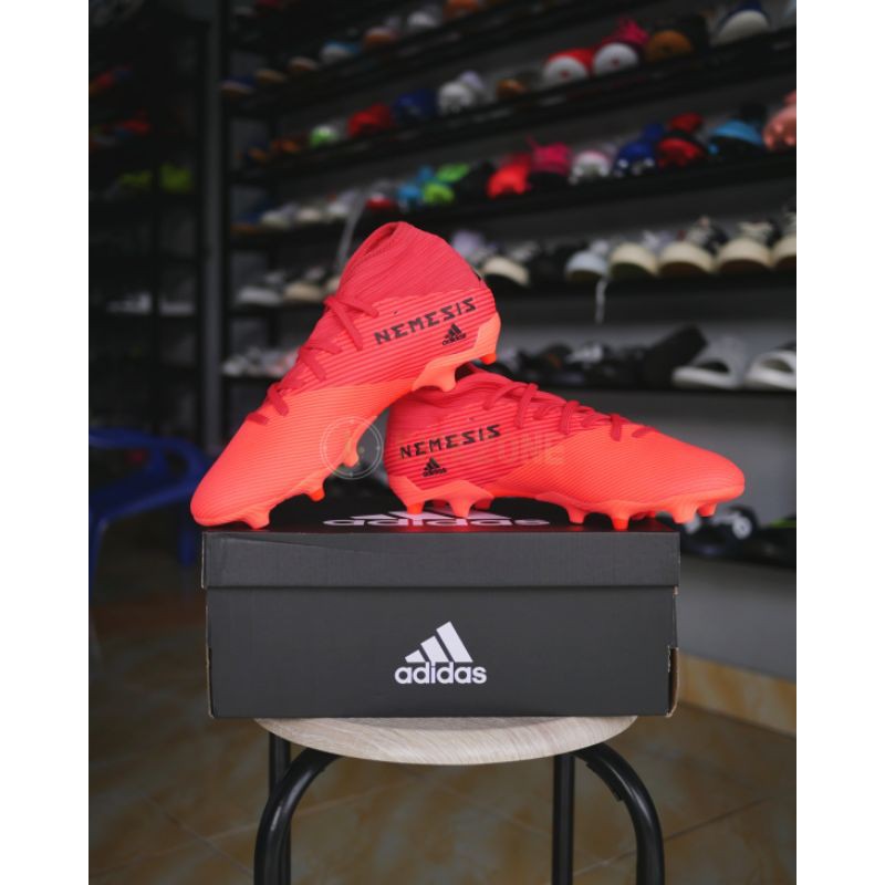 Sepatu Bola Adidas Nemeziz 19.3 FG Orange Red Original EH0300