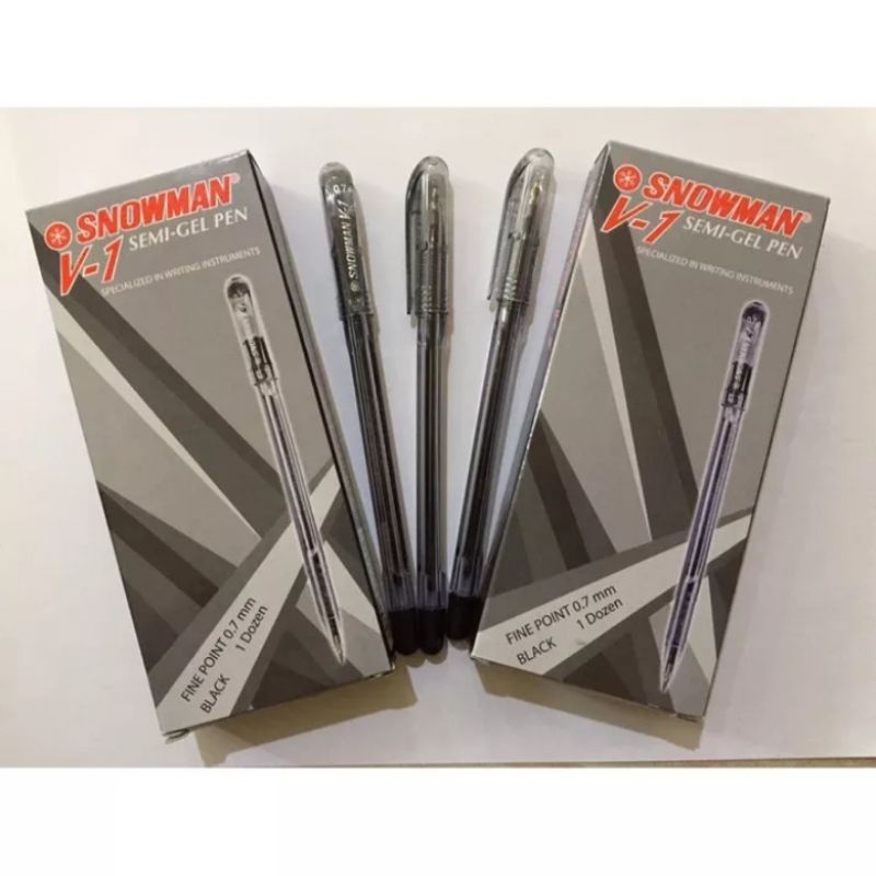 

BULPEN SNOWMAN V1 (Hitam) / perpack isi 12 pcs
