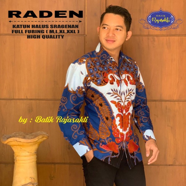 Kemeja Batik RADEN FULL FURING Katun Halus Ori Solo