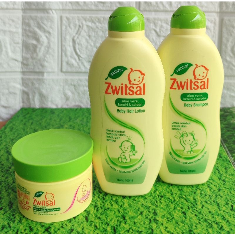 Zwitsal Baby Shampoo 100ml/Zwitsal Baby Hair Lotion 100ml/Zwitsal Baby Cream Face & Body 50g