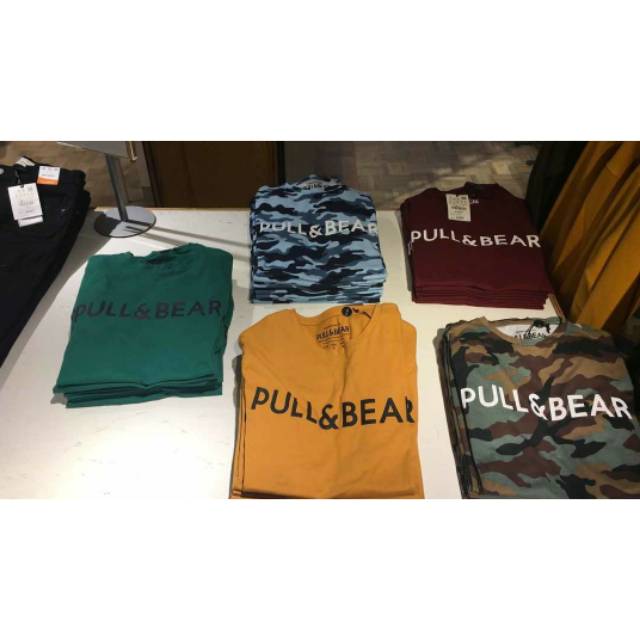 T-shirt Logo Pull and Bear Original Kaos