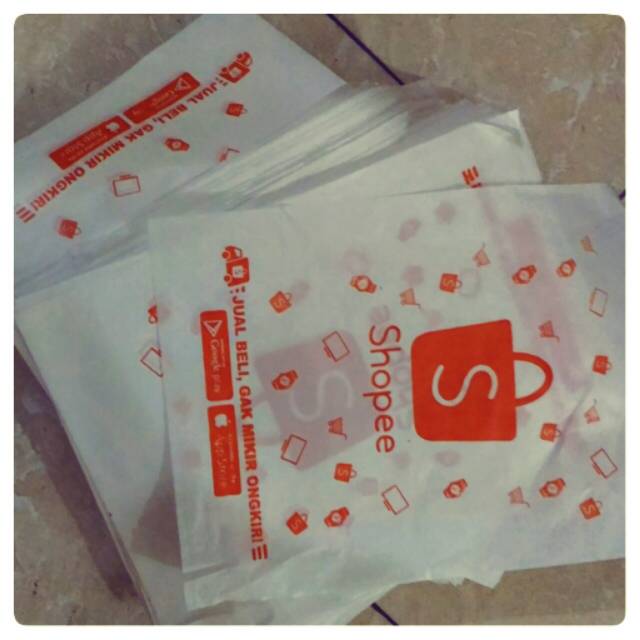 

Plastik kemasan bungkus sablon shopee ukuran 25 x 35 putih