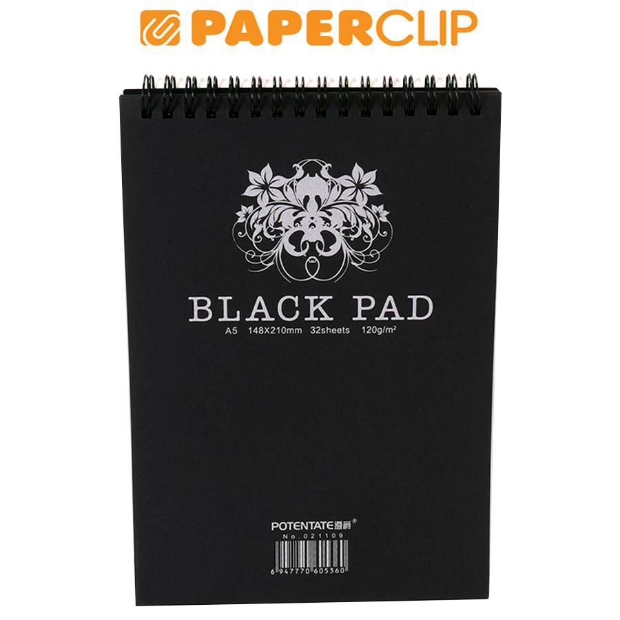 

POTENTATE SKETCH BOOK A5 32S BLACK PAD 021109