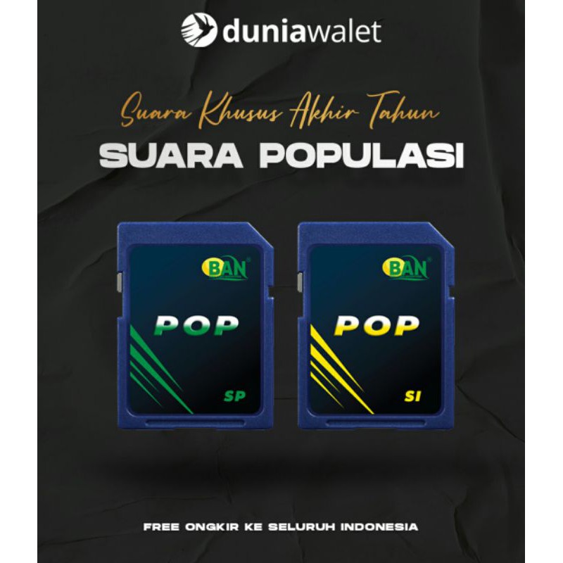 SUARA POPULASI WALET DRS ARIF BUDIMAN