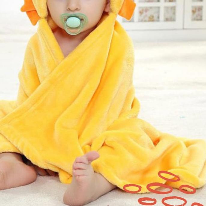 Selimut Bayi / Selimut Topi Double Fleece Model Boneka Animal Bahan Lembut dan Tebal