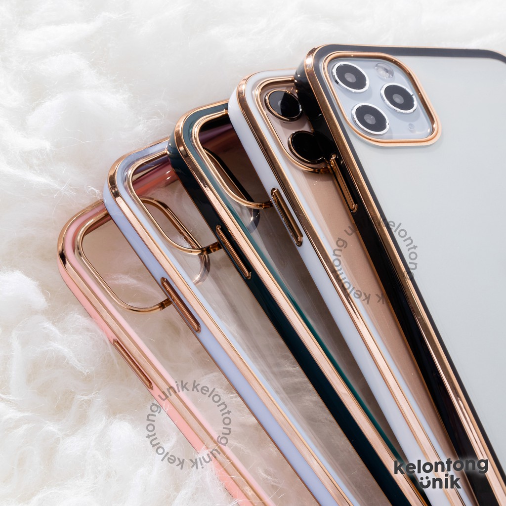 (Seri 2) For iPhone - Anti Crack Gold Plating Lanyard Case/ Sling Case Tali