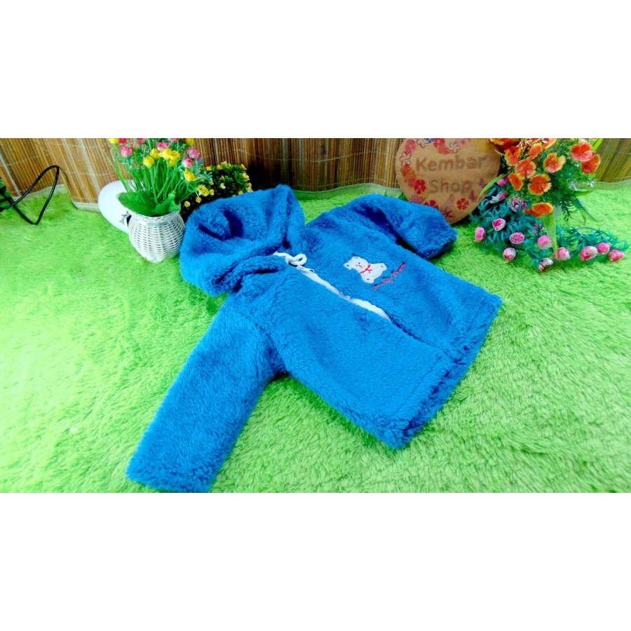 kembarshop Baju Jaket Bayi Newborn 0-12bulan Doreng Mantel Hangat Murah-bulu turkish