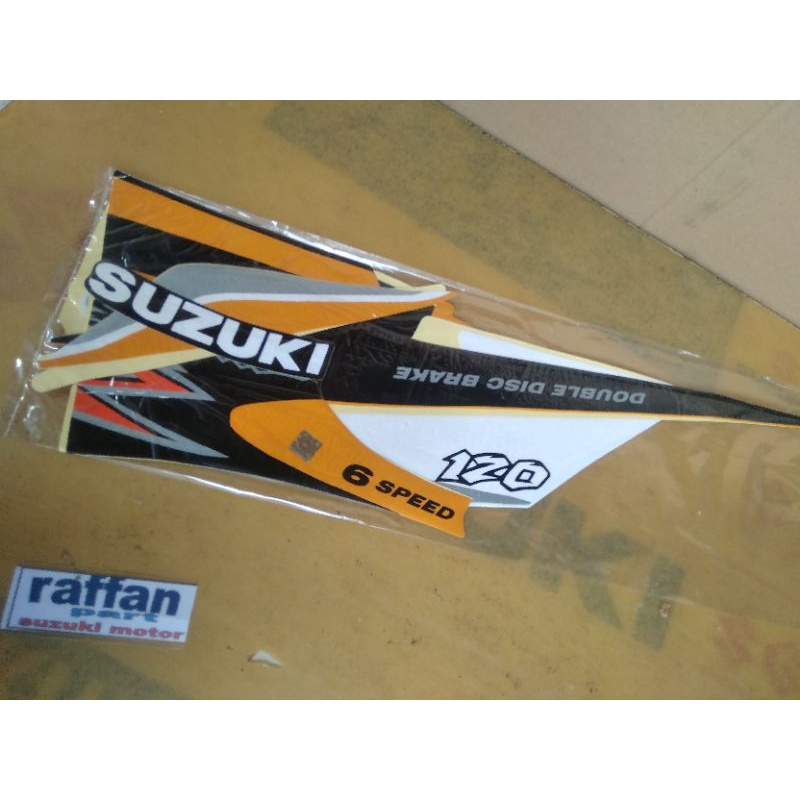 STRIPING SATRIA 2TAK LUMBA ORANGE HITAM