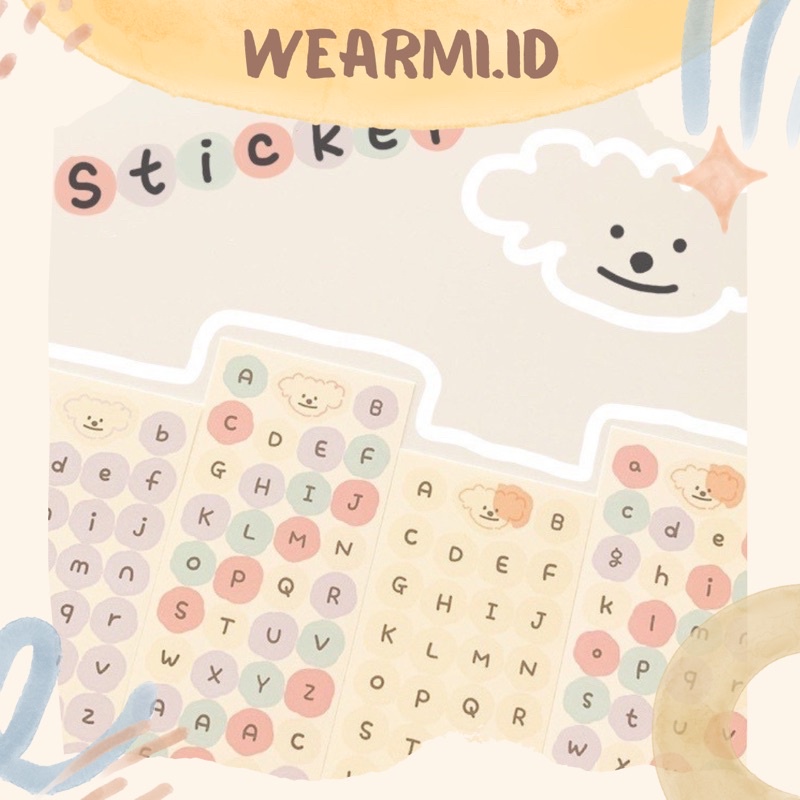 

Sticker Lembar Huruf Alphabet Colorfull Aesthetic Journal Scrapbook Bujo Jurnal DIY