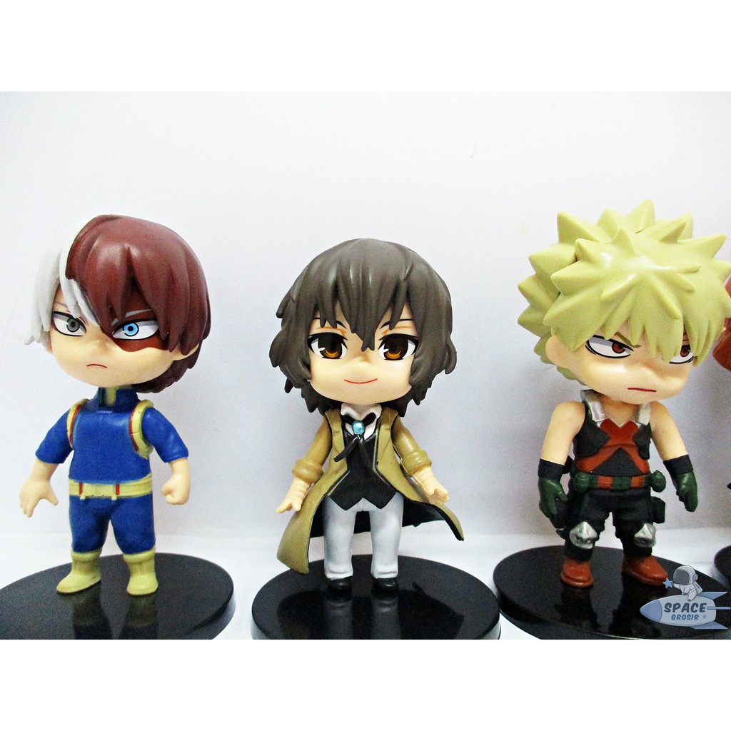 Action Figure Mainan Pajangan Boku no Hero Academia x Bungo Stray Dogs Dazaii Chuya My Hero Academia Anime Set