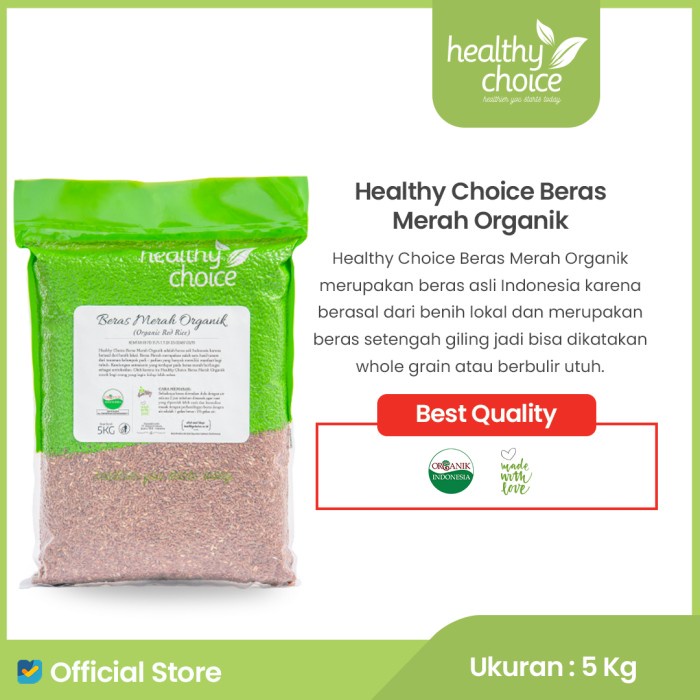 

bg20t01r Healthy Choice Beras Merah Organik 5Kg Sv012Ss