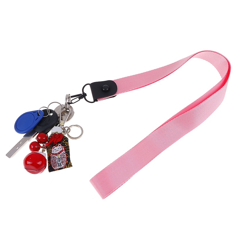 {LUCKID}Solid Color Mobile Phone Straps keychain Tag Neck Lanyards ID Card Hang Rope