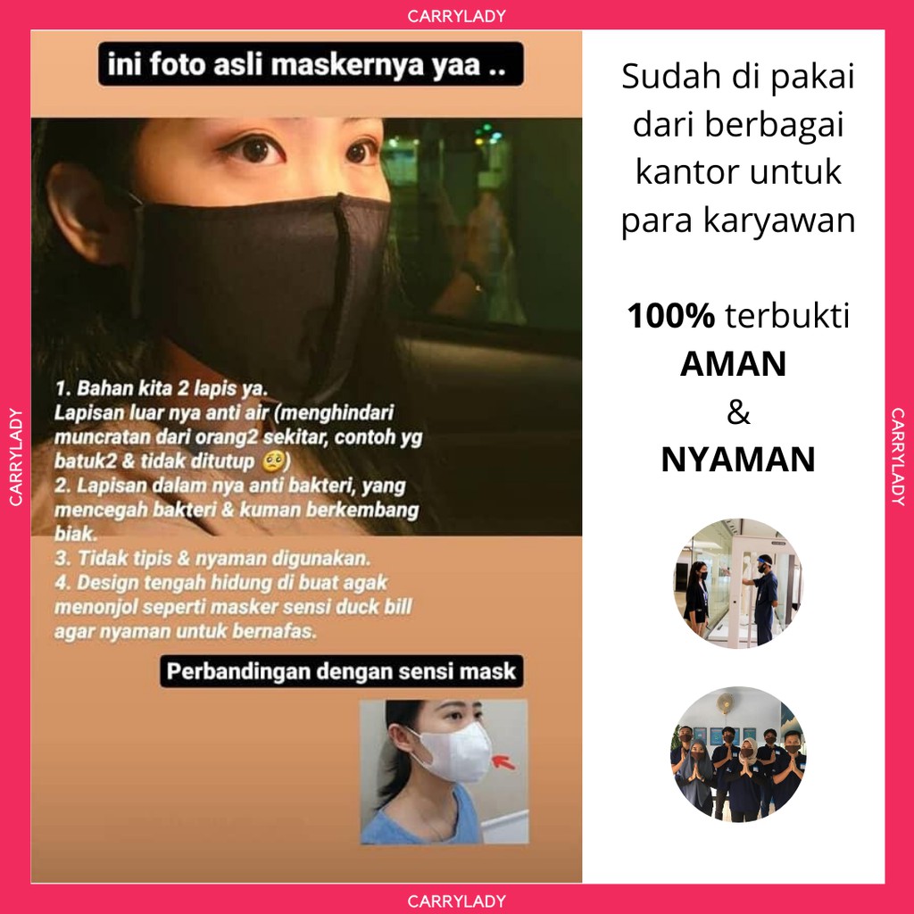 MASKER NON MEDIS dengan ANTI BACTERIA