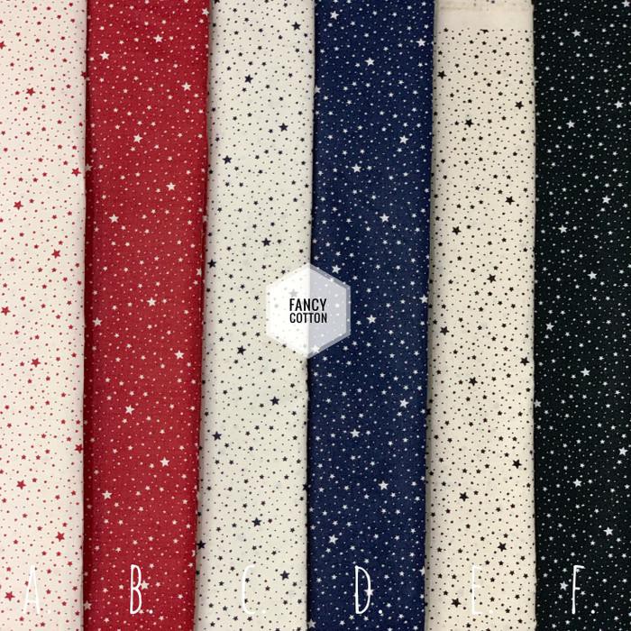 D7 Kain Katun Jepang Motif Fancy Tiny Star By Tokai Senko - Kode E