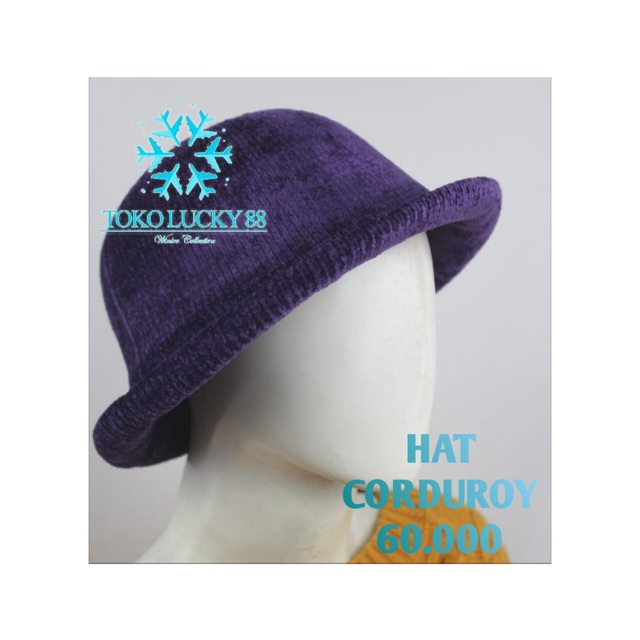 IMPORT Hat Corduroy Topi Fedora Jazz Winter Musim Dingin Hat Corduroy