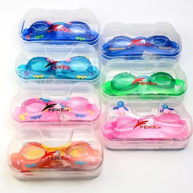 kacamata renang anak karakter swimglasses kaca mata kemasan BOX cewe cowo ok  good quality