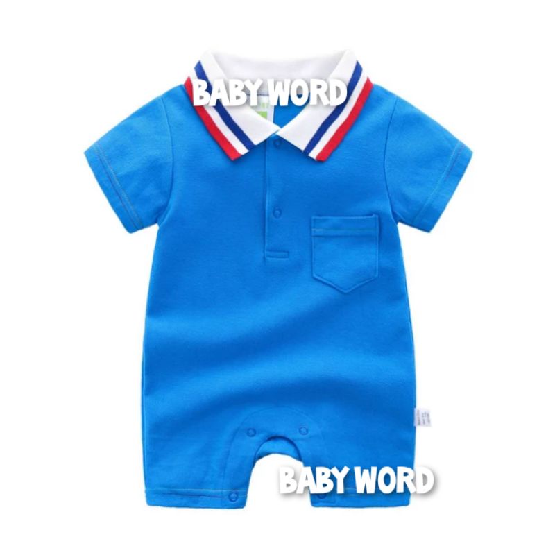 ROMPER KERAH New Bahan Catton 100%Adem-Biru benhur  NEW
