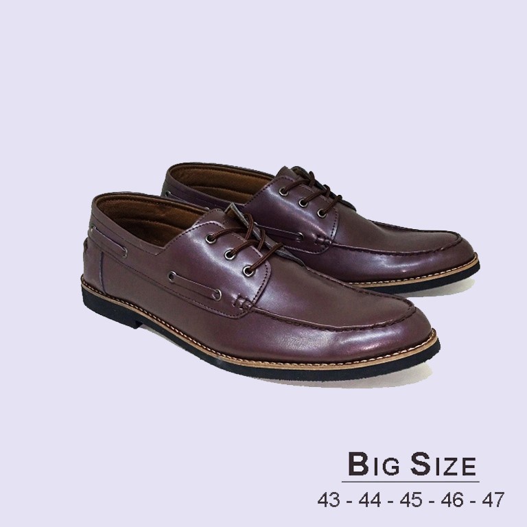 BRK-XK sepatu pria ukuran besar-jumbo-gede 44 - 45 - 46 - 47 - 48 big size pantofel tali oxford formal warna coklat