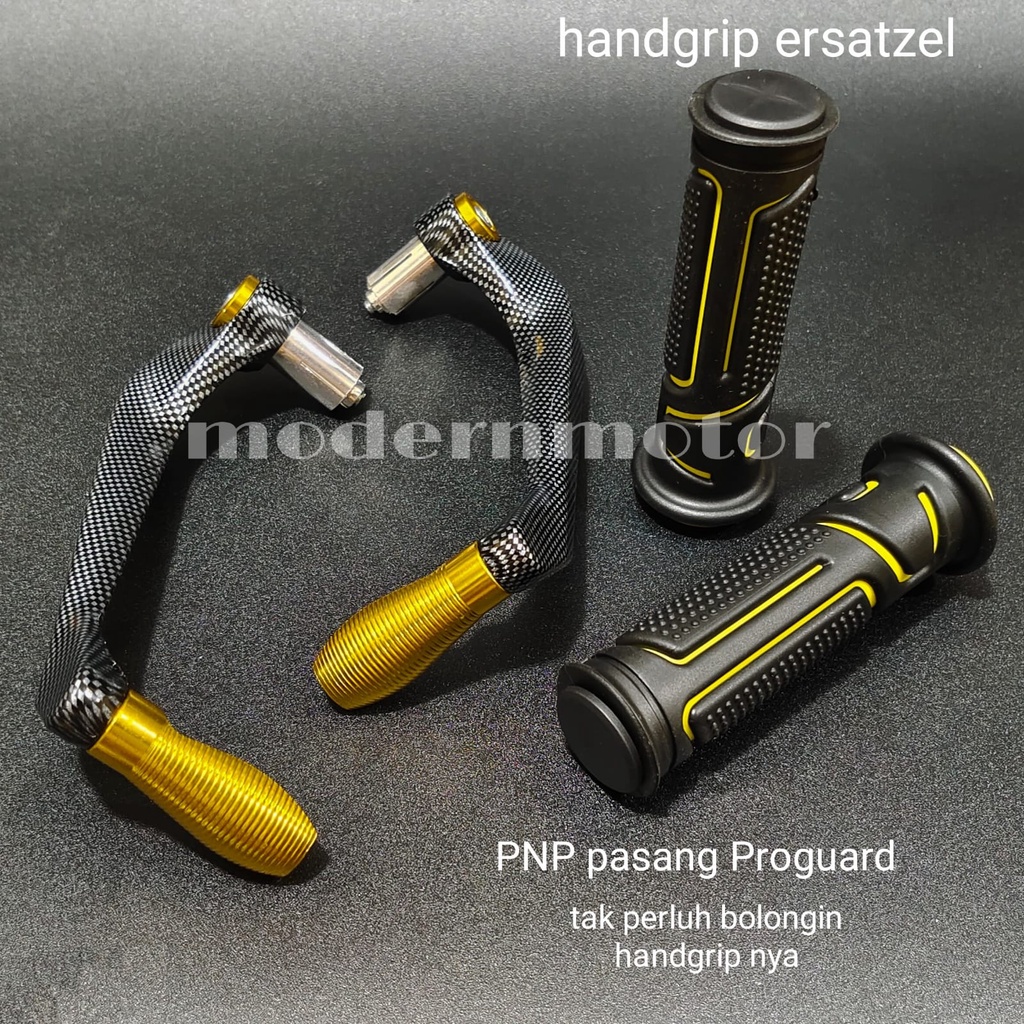 [paket 2in1] proguard carbon sabit + Handgrip ersatzel original Universall motor
