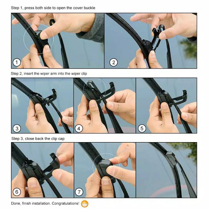 Promo Wiper Kaca Mobil Frameless Agya Ayla 1 Set 2 pcs