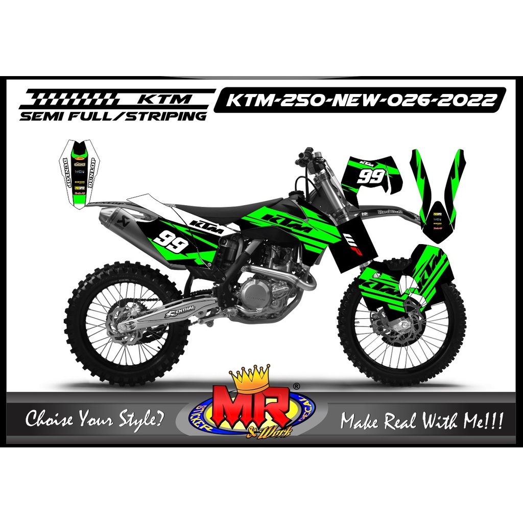 Stiker Variasi Decal Motor KTM 250 New Decal Trail Terbaru Terlengkap
