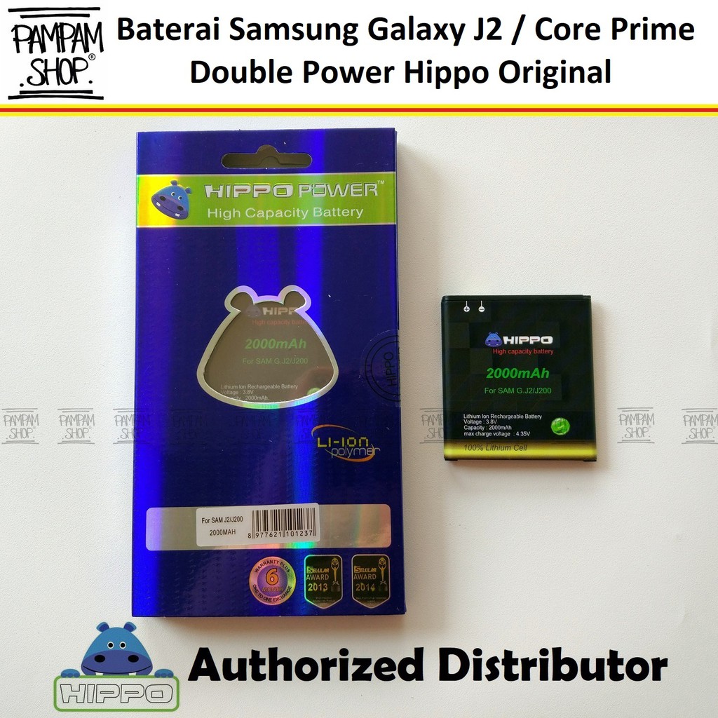 Baterai Hippo Double Power Original Samsung Galaxy J2 2015 J200 Core Prime G360 Ori Batre Batrai