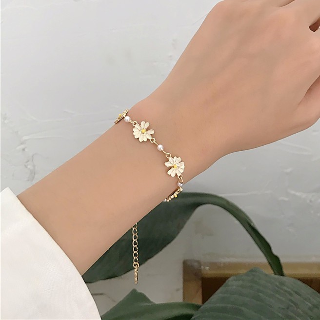 Gelang Bunga Daisy Fashion Korea tangan rantai