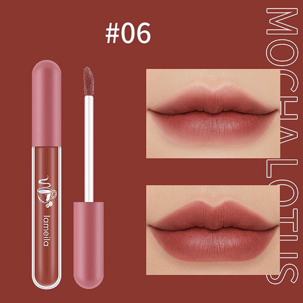 Lameila Lip Glaze Waterproof Anti Lengket 6 Warna / Lipstick Lameila Nude Edition Lipcream Matte / Lipstik Cair Lip Gloss Pelembab Bibir / TV-15