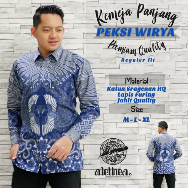 Batik Pria PEKSI WIRYA Panjang Katun Full Furing Termurah